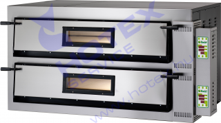 Kétszintes pizzasütő kemence elektronikus vezérléssel, digitális kijelzővel
