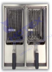 Beépíthető 2 × 8 literes elektromos elektronikus vezérlésű kétmedencés fritu