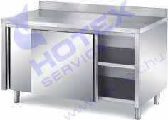 Rozsdamentes acél semleges pult tolóajtókkal