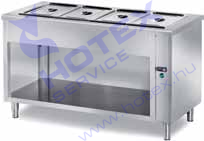 Vízfürdős tálaló-melegentartó pult