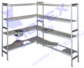 Aluplast moduláris állvány négy polccal, 400 mm-es széria